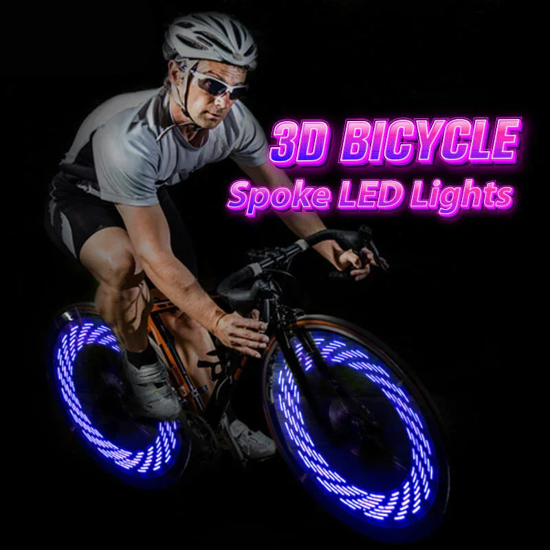 Best-selling Colorful Led Colorful Bike Wheels Light 3d Bicycle Spoke Led Lights Illuminate The Streets
