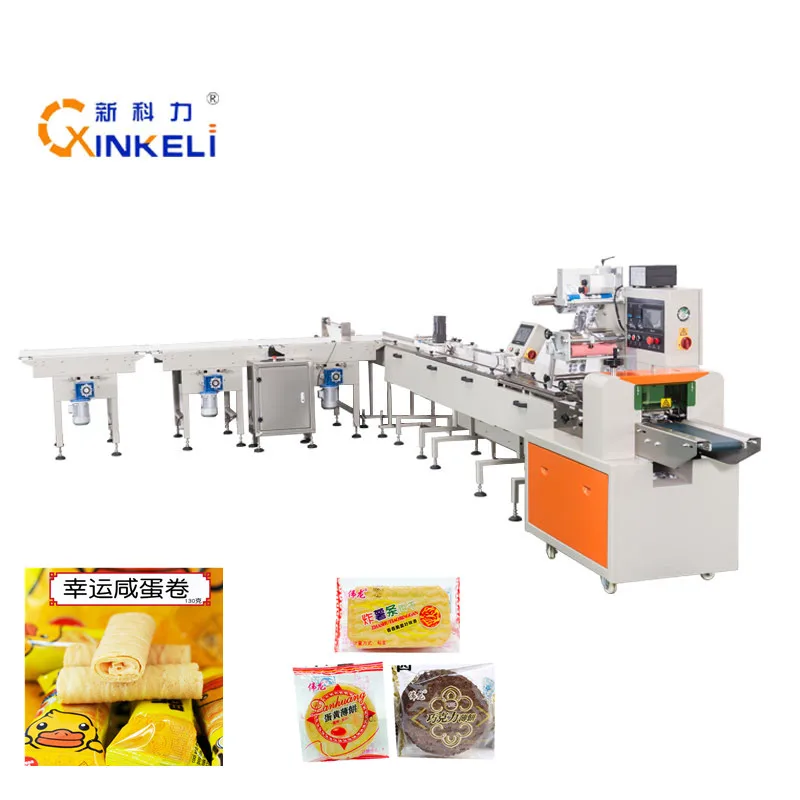 automatic nitrogen gas filling croissant packaging machine