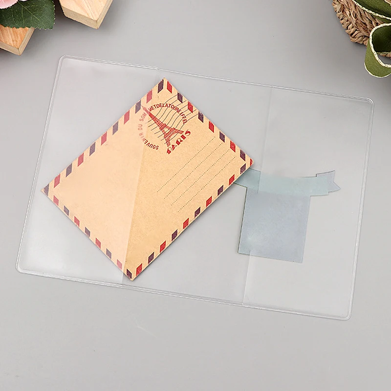 Factory custom Portable Clear Waterproof Protecting Passport plastic Sleeve Passport Case PVC Passport Holder