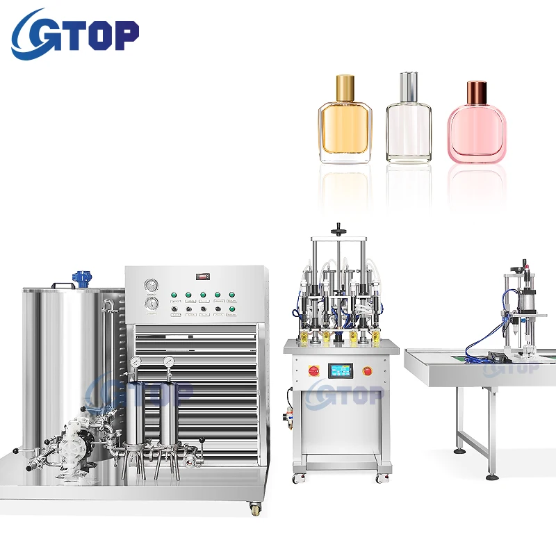 Guanyu Semi Automatic Perfume Production Line Perfume Glass Bottles Filling Capping Machine Package Equipment