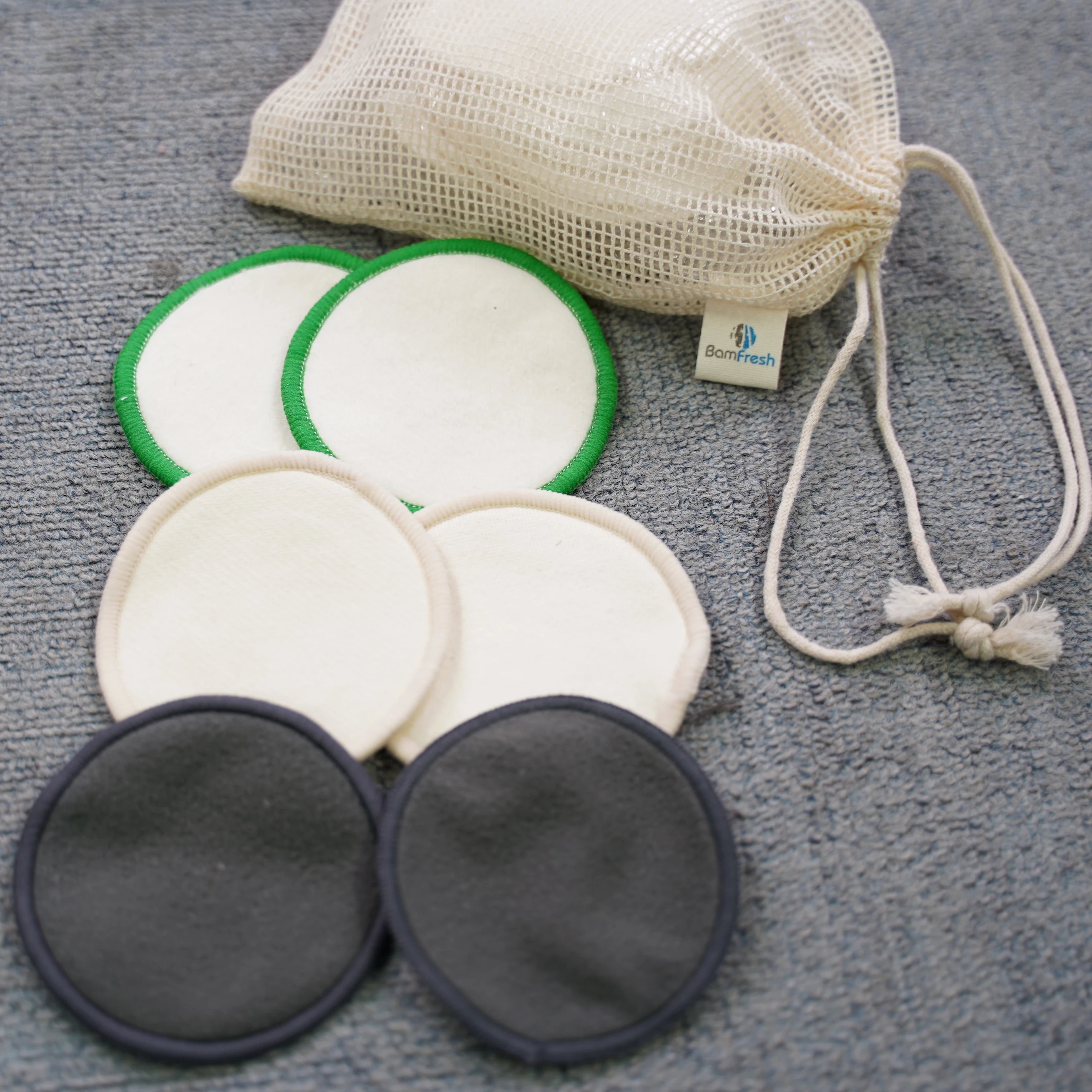 magic Reusable bamboo cotton make up remover pad washable With Laundry Bag