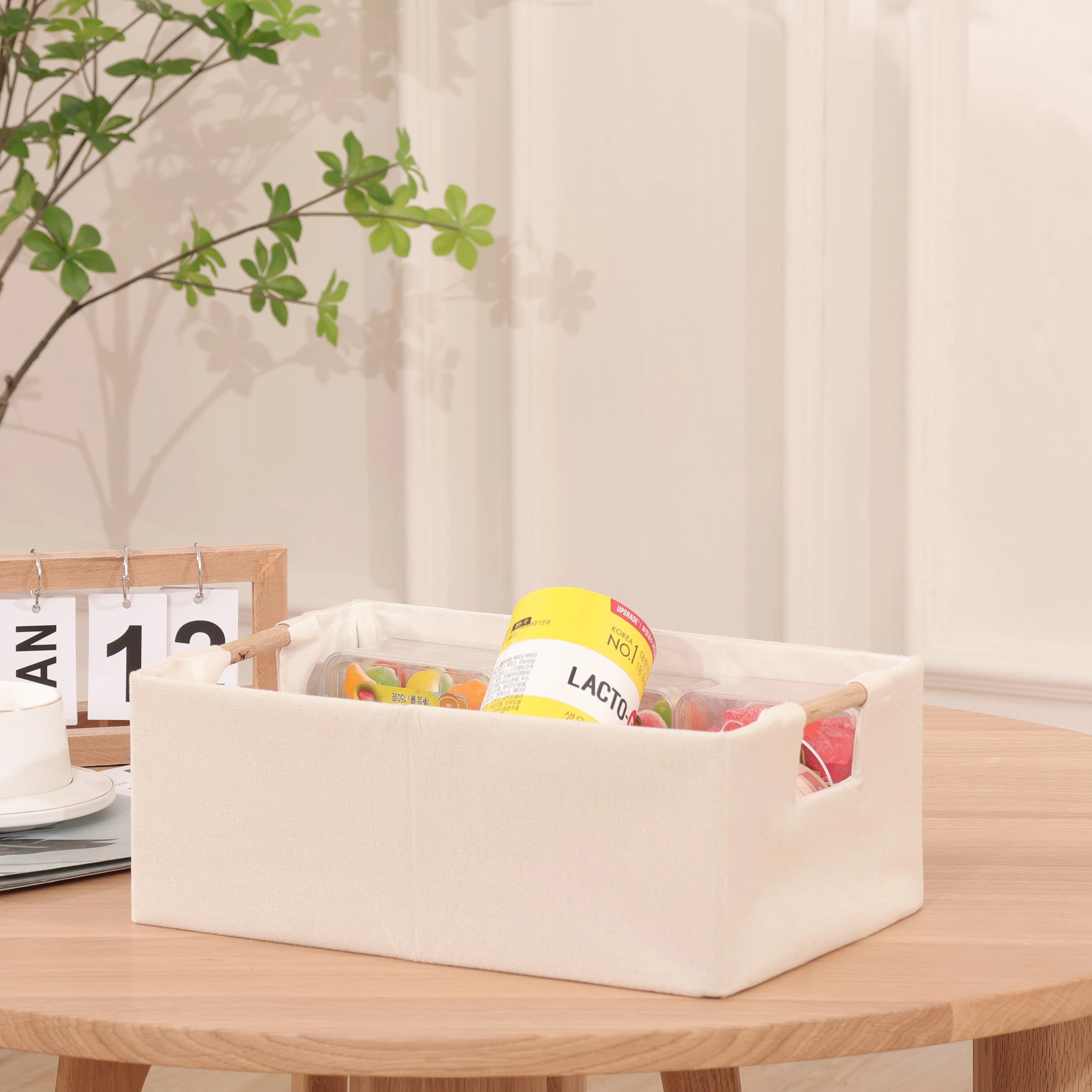 cotton rope basket woven baskets with handle Hot-selling multifunctional storage desktop cosmetics snacks sundries organizer