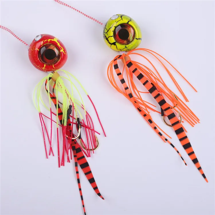 60/80/100/120g Silicone Rubber Skirt Trailer Jigs Octopus Kabura Jigs Fishing Lure Snapper Slider Jigging lure