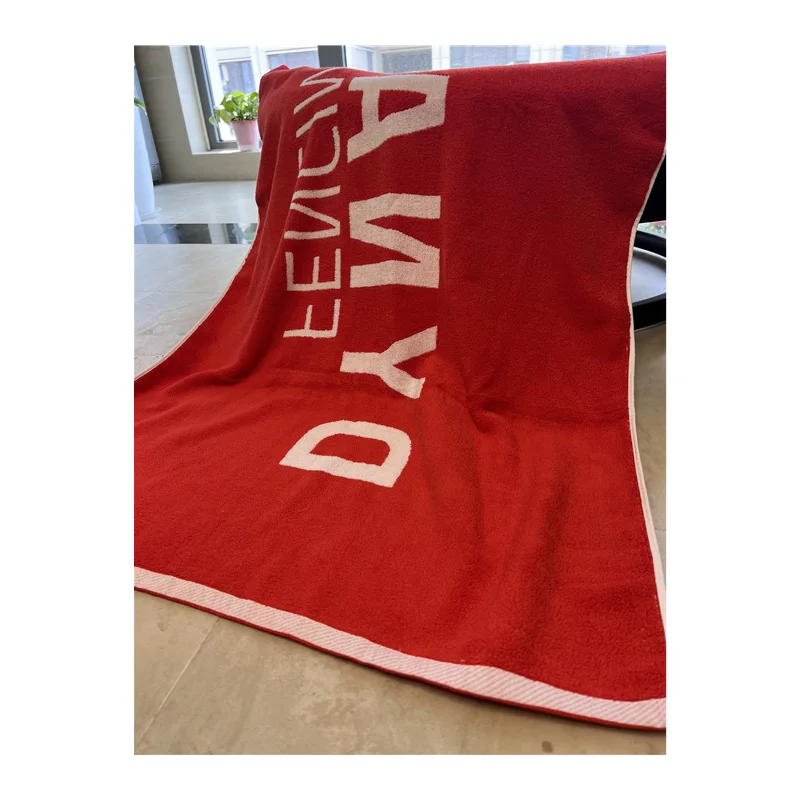 High Quality Jacquard Beach Towel 100%Cotton Sports Gym Fitness Towel Swimming Pool Bath Terry Soft Woven Premium Towels