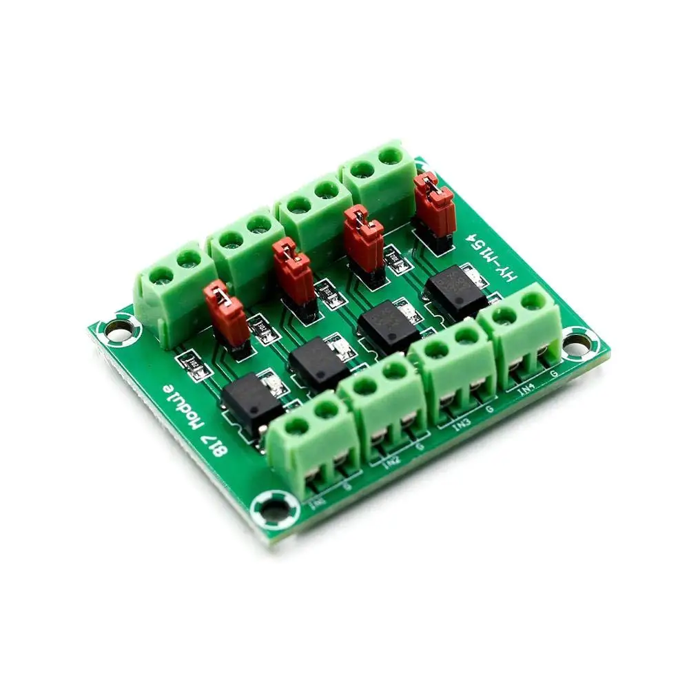 PC817 4 Channel Optocoupler Isolation Board Voltage Converter Adapter Module 3.6-30V Driver Photoelectric Isolated Module PC 817