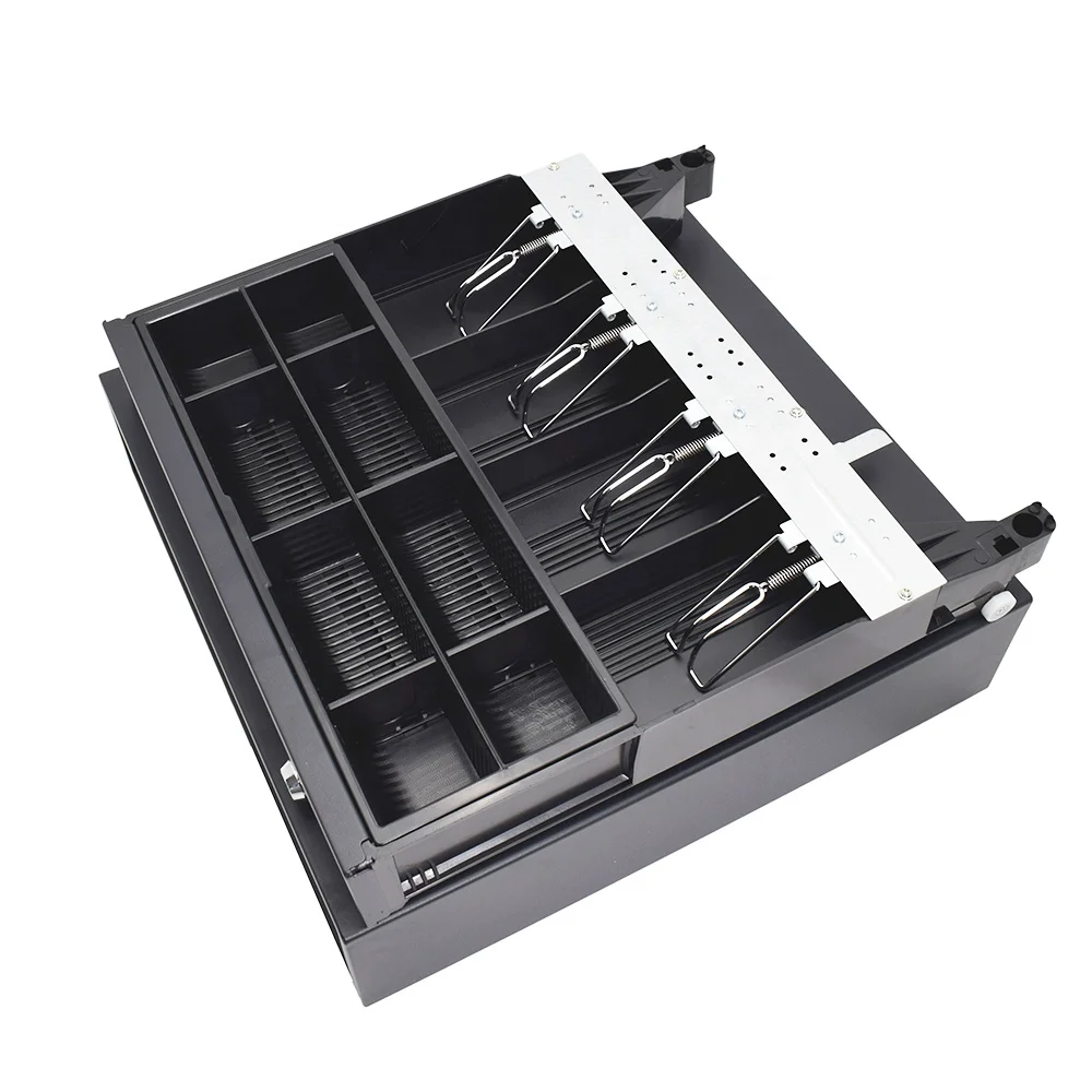Cash Drawer Double Cheque Slots 3 lock Money Drawer Restaurtant Electronic Cash Register Box removable Tray for Sale Pos System