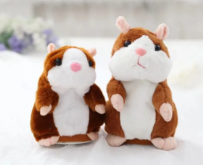 
Hot Sale 15cm Lovely Voice Record Repeat Talking Hamster Mimicry Pet Plush Toy 