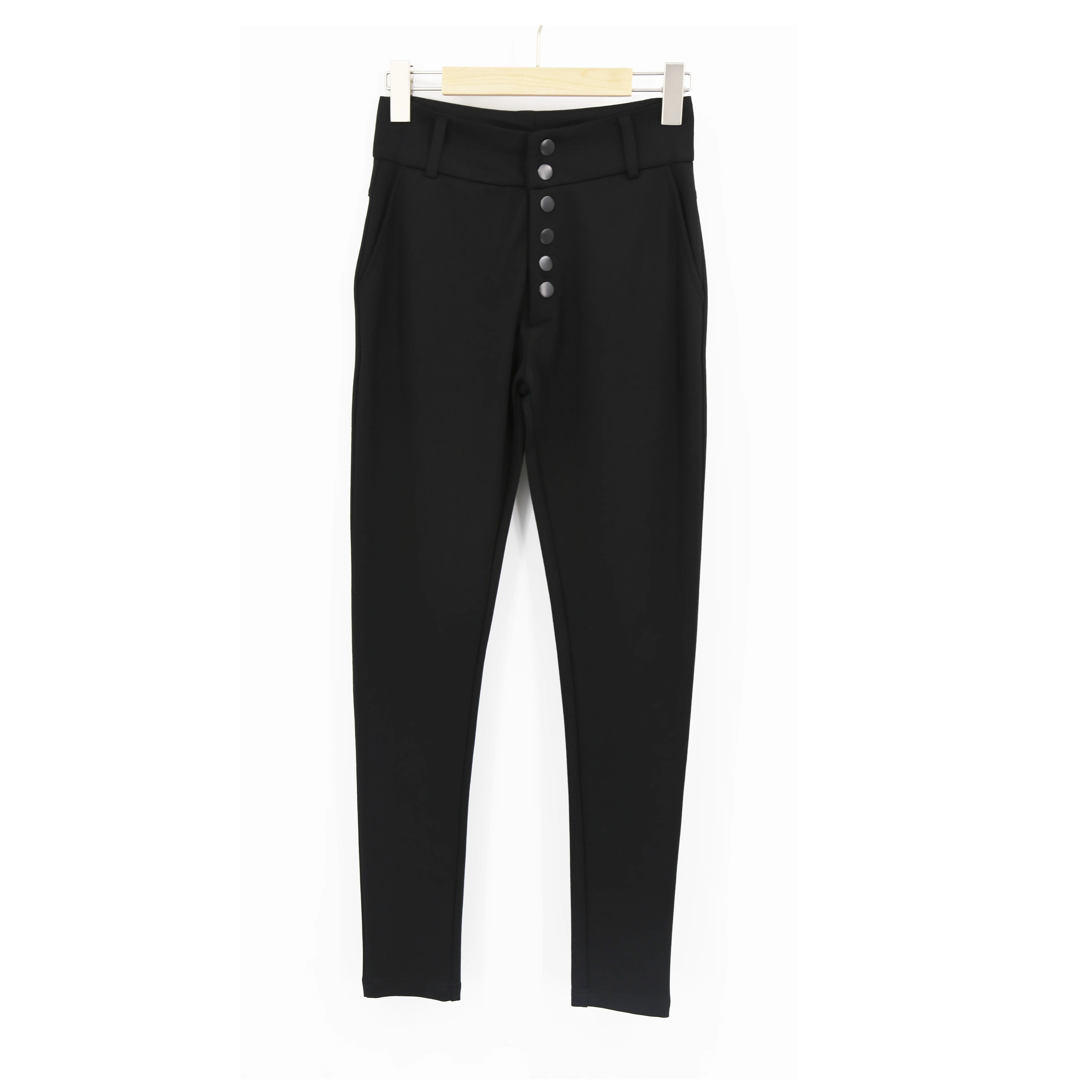 
OEM Custom High Quality Spring Spandex Button Women Casual Trouser Pants 