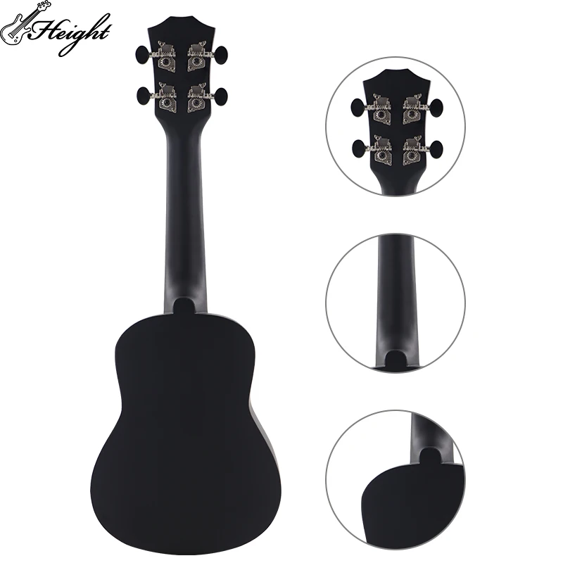 21 inches Black Ukulele Linden wood Back composite wood Fingerboard ukulele tenor ukulele acoustic guitar