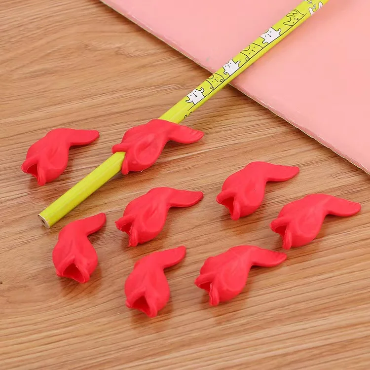 Cute Fish Design Silicone Pencil Grip Pen Holding Creative Pencil Grips For Kids Handwriting