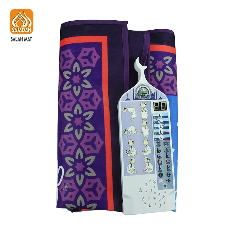 Muslim prayer rugs religious interactive mosque carpet electronic kids educational Sajadah prayer mat with compass
