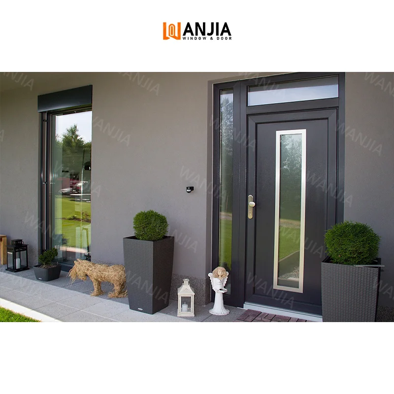 High quality custom wholesale front entrance security door main metal steel door exterior entrance steel door