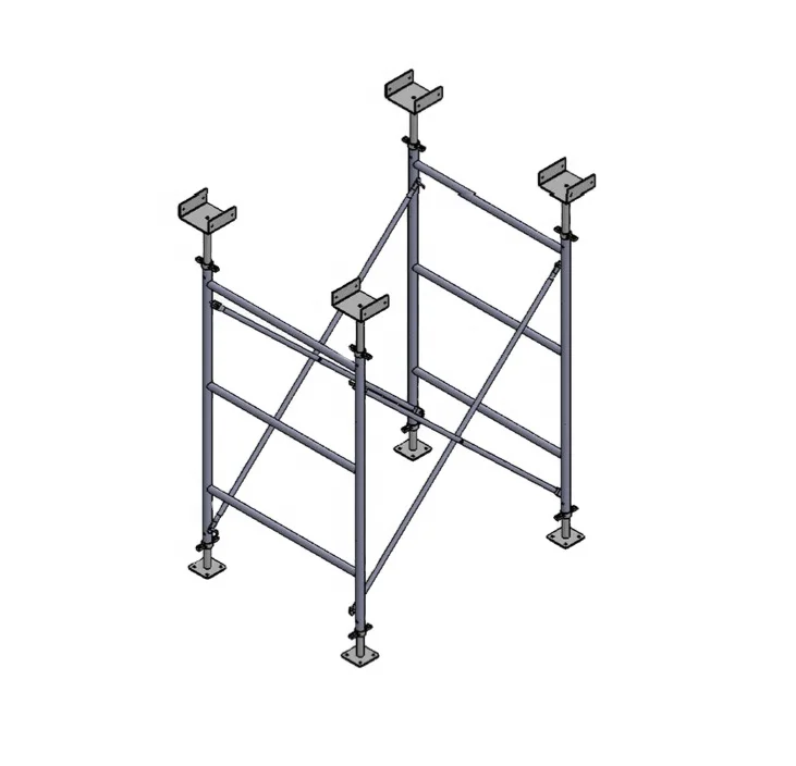 Mobile Foldable H Type Steel Frame Galvanized Portable Scaffold Inside Outside with Casters Wheels scaffolding