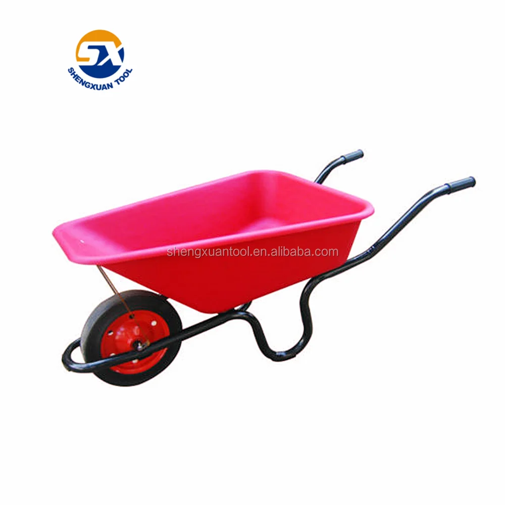 Good quality Green color Plastic buckets Wheelbarrow wb3800