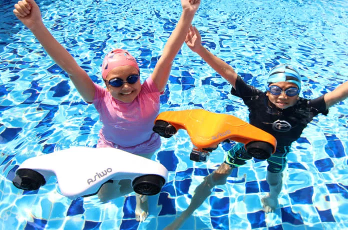 
Factory Directly Dual 500W Asiwo Turbo Sea Scooter Underwater booster with Camera Mount for Diving 