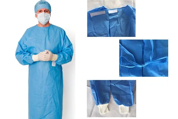 SMS/SMMS/SSMMS Nonwoven Fabric for Sterilized Medical Reinforced Surgical Gown with 3Anti Treatment