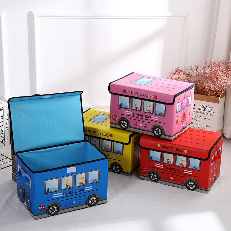 Collapsible Clothes Toy Books Cosmetic Kids Cartoon Pattern Storage Box