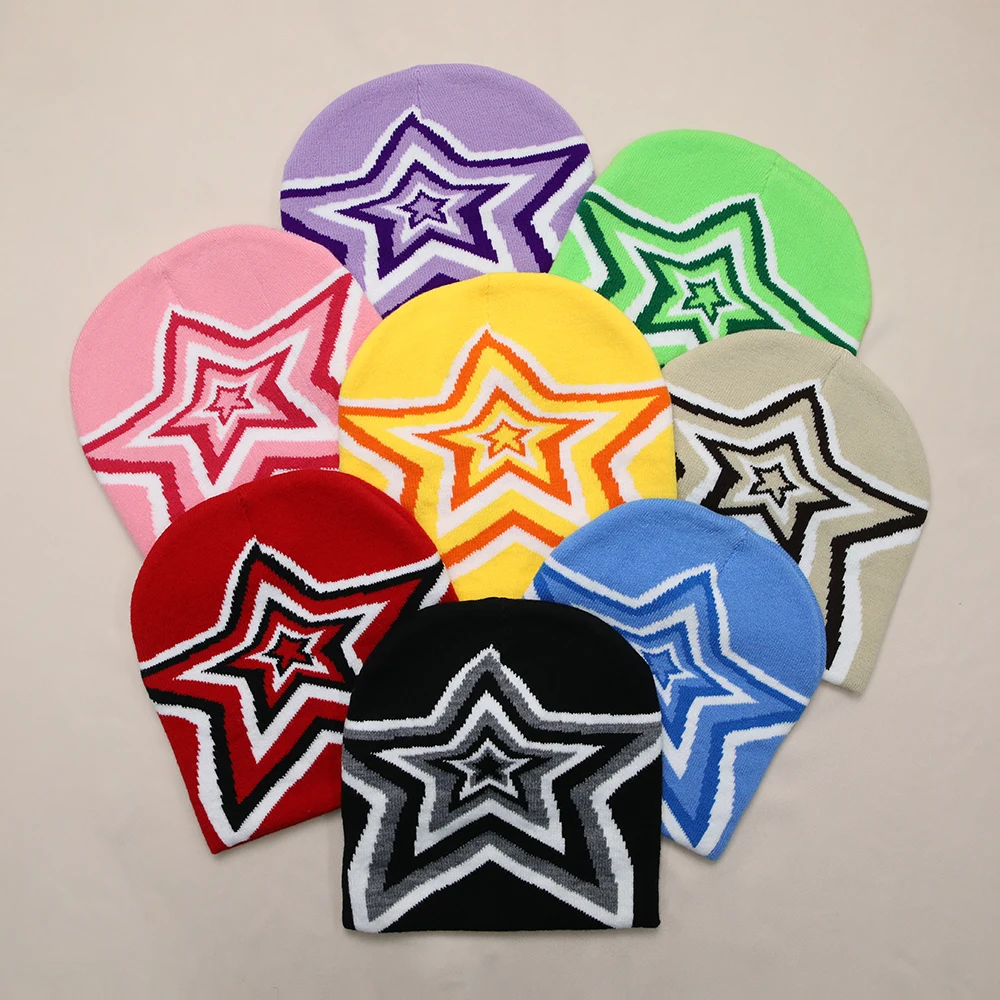 Beanies Hat Custom Logo Beanie Warmth Winter Knitted Winter Slouchy Knitted Hats