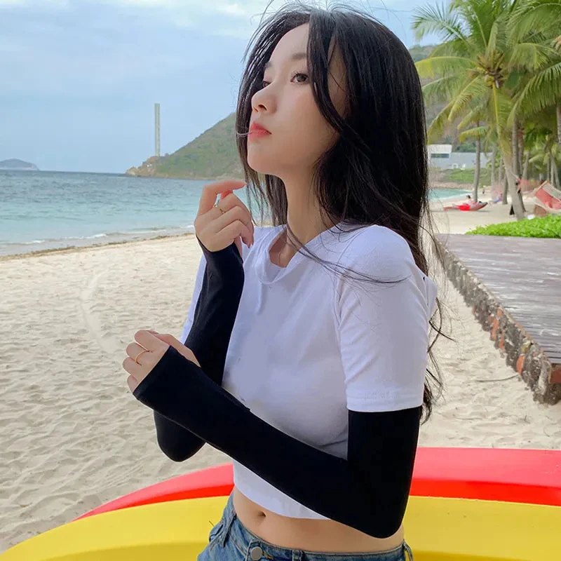 Солнцезащитные манжеты с рукавами из ледяного шелка