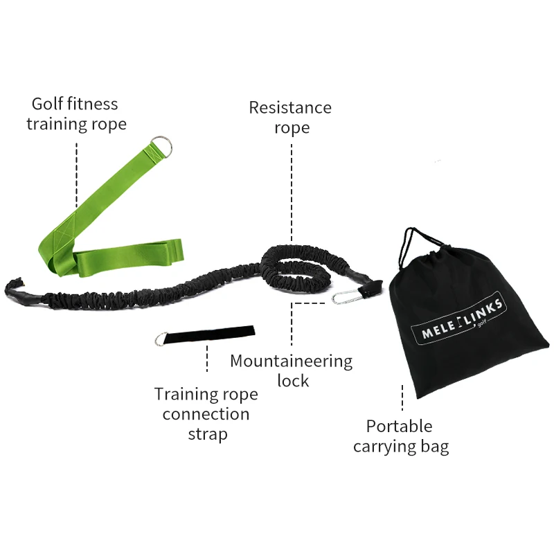 Melelinks Golf Fitness Training Rope Golf Fitness Spin Training Stability Strength Speed Swing Training Strap