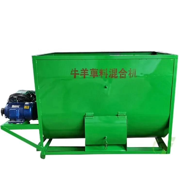 Cattle 1 ton Horizontal Feed Mixer Livestock Feed Mixer Grinder
