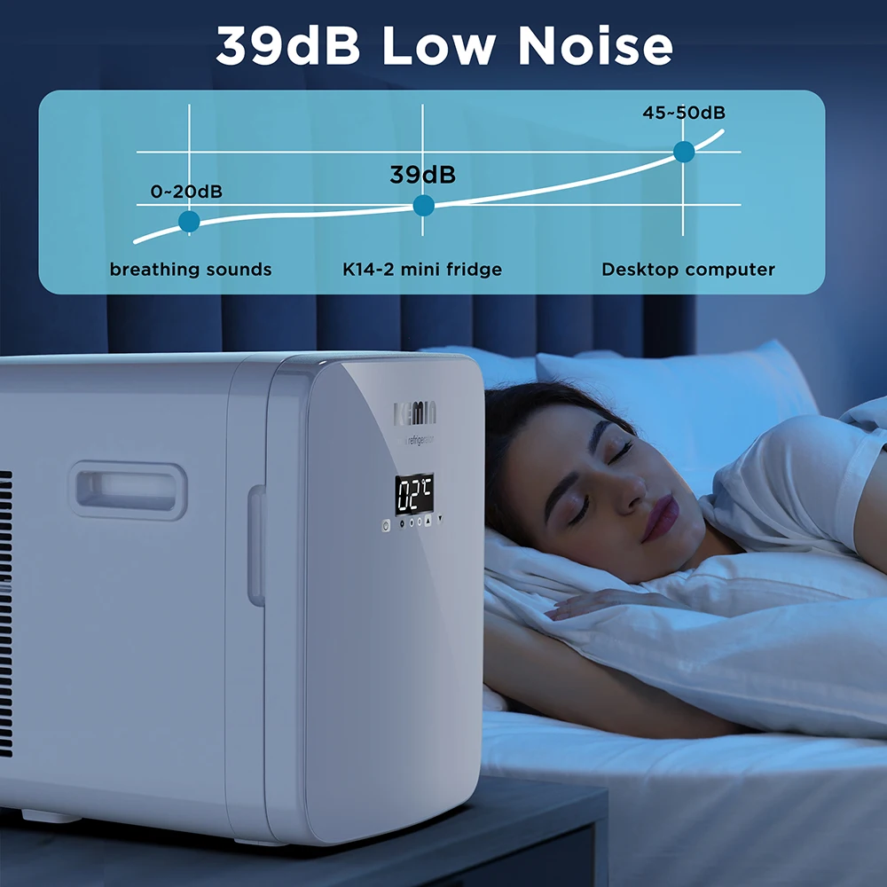 KEMIN AC And Dc Customizable Home fridges 12 Liter Mini Beauty Fridge Refrigerator for Skincare and Cosmetics