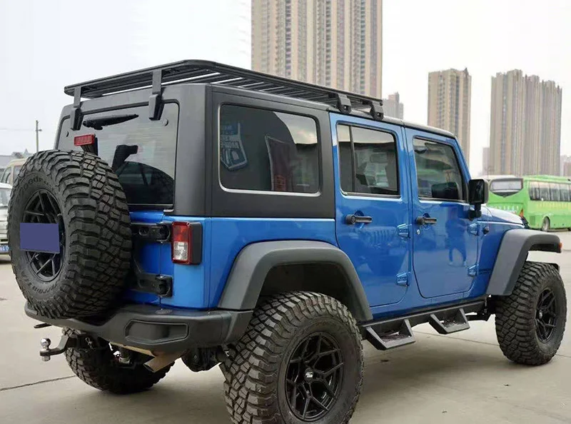 High Offroad Car Parts Accessories 4x4 Luggage Carrier Quality Aluminum Roof Rack for Jeep Wrangler JK JL 2018+