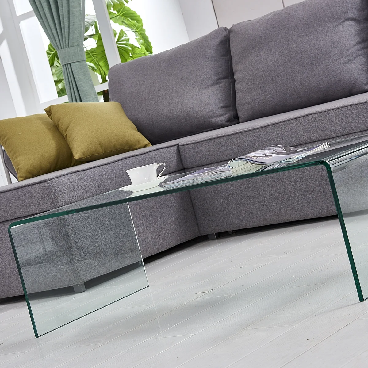 
Tempered Glass Latest Glass Decorative Transparent Drawing Room Table Designd For Living Room 