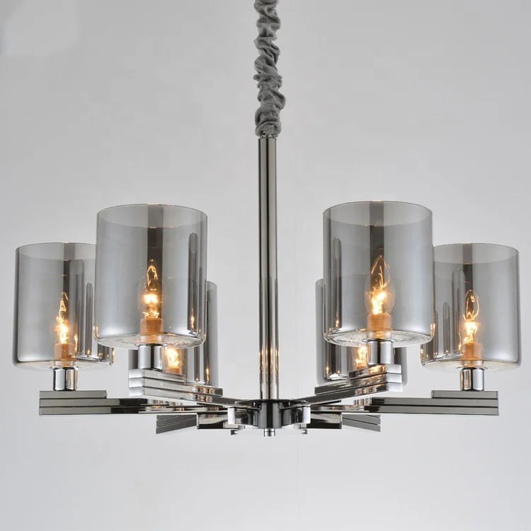 
Socket Glass modern Chrome decorative Stainless steel pendant light Chandelier Indoor 