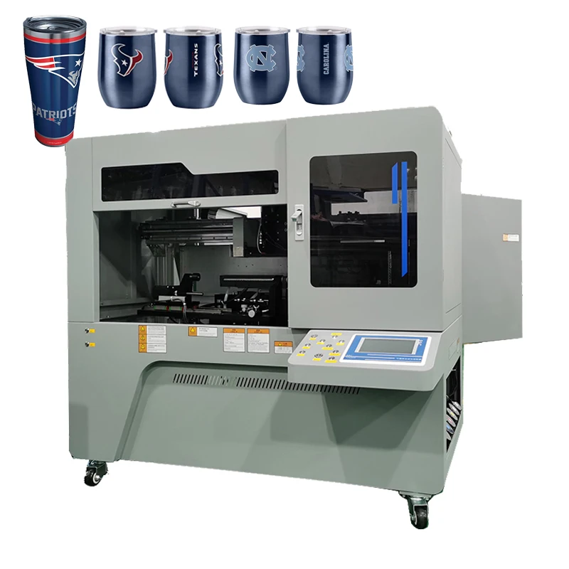 High Speed Rotary Small Size UV Printer Print Head Walking Tumbler PP Cup Printing Machine UV Printer for Tumble Bottle