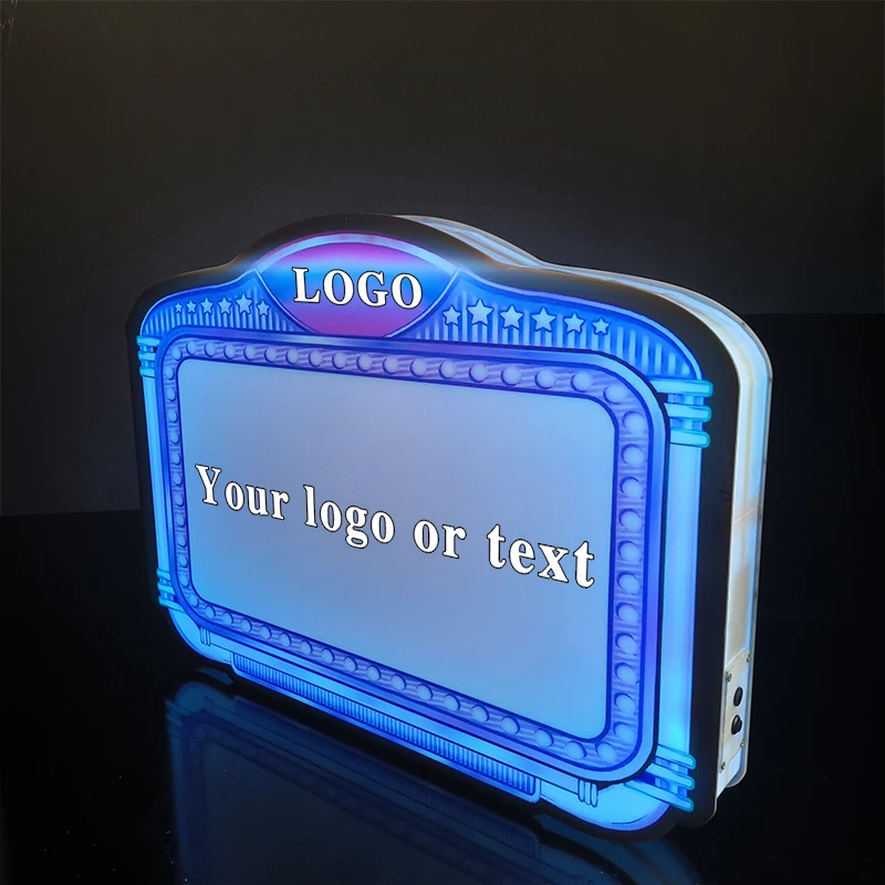 led board birthday party custom logo acrylic led DIY night club sign bottle presenter