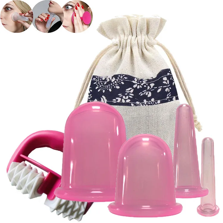 4 Piece Massage Cupping Device Anti Cellulite and Skin Problems Massager Tools Therapy Silicone Set
