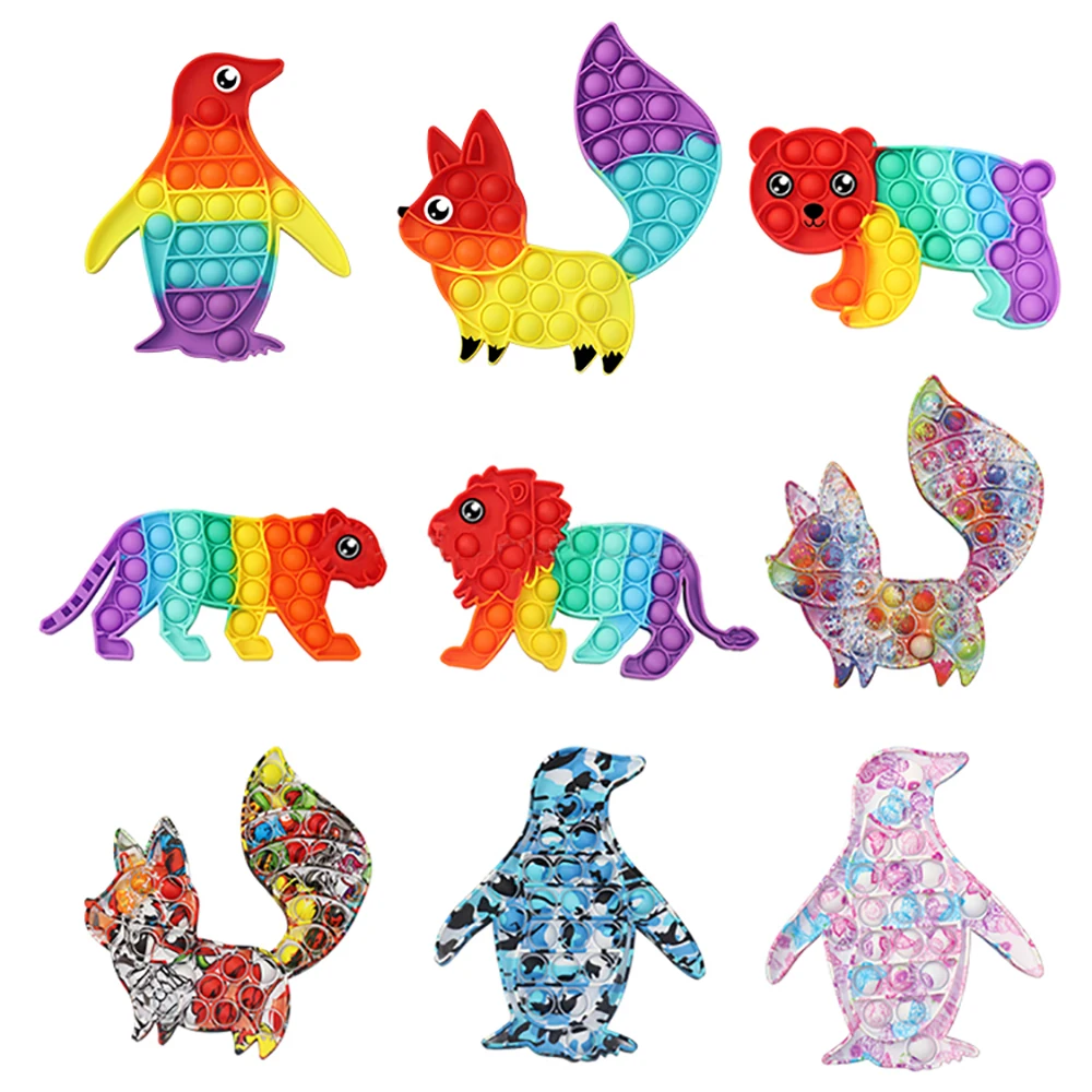 Лидер продаж 2022, набор силиконовых игрушек для игр, Пузырьковые сенсорные игрушки для снятия стресса, пуш-Поппер, сенсорные игрушки