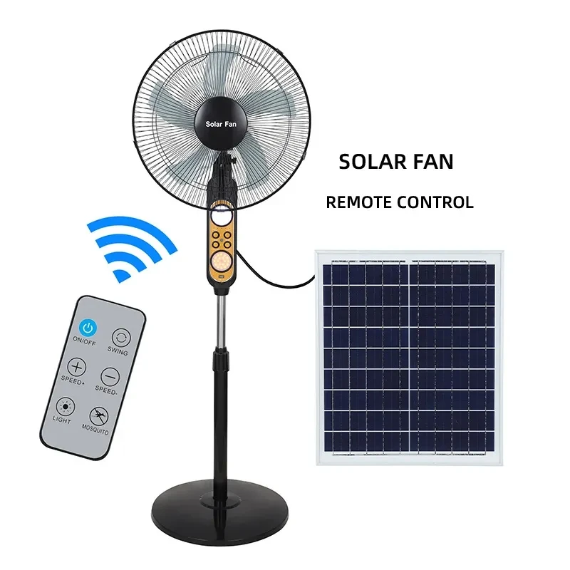 25W 16 Inch rechargeable solar panel fan solar powered outdoor fans solar fan with remote control