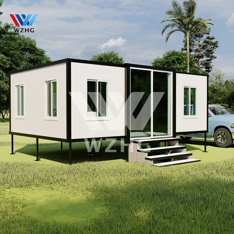 Разные цвета, 20 футов и 40 футов, 3 в одном, складные контейнерные дома с крышей и верандой, Серый виниловый настил