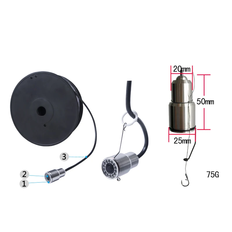 Hot Sale 30M Cable Camera Fish Finder Underwater Fishing Camera Deeper Fish Finder Long Distance Live Scope Fish Finder With DVR