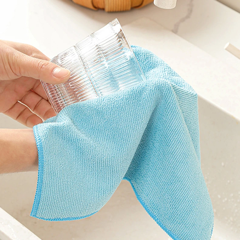 FF3376 Microfiber Kitchen Towel Dish Cloths Lint Free Super Absorbent Car Wash Drying Towel Rags Microfiber Cleaning Cloth