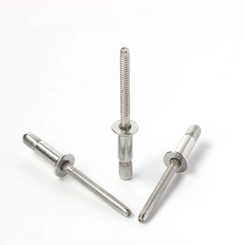 Stainless Steel 316 Break Pull Mandrel And Protruding Head Open End Blind Rivets