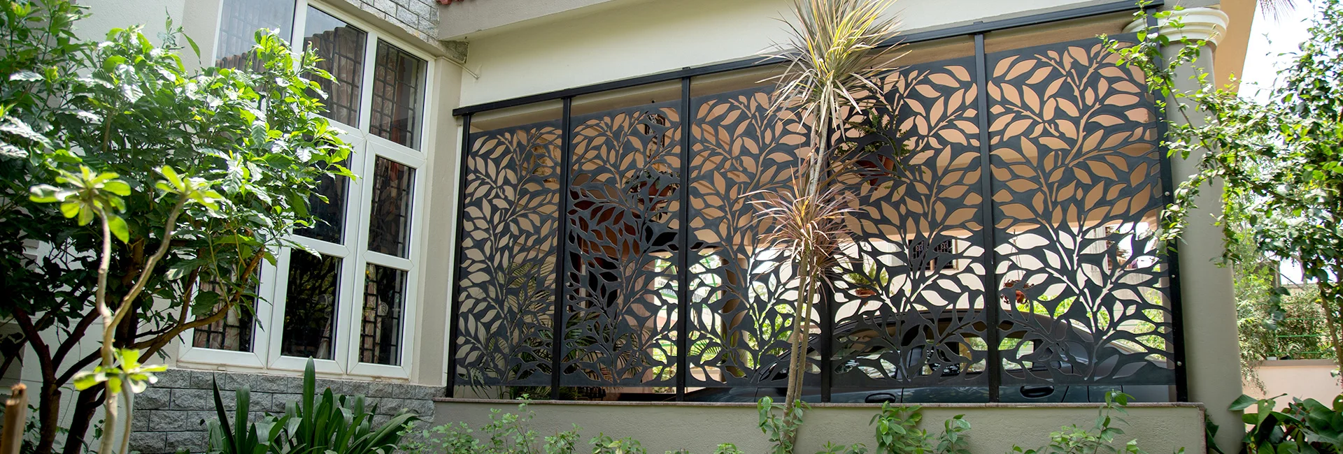 Iron Laser Waterfall Wall Panel Indoor Restaurant Decor Lux