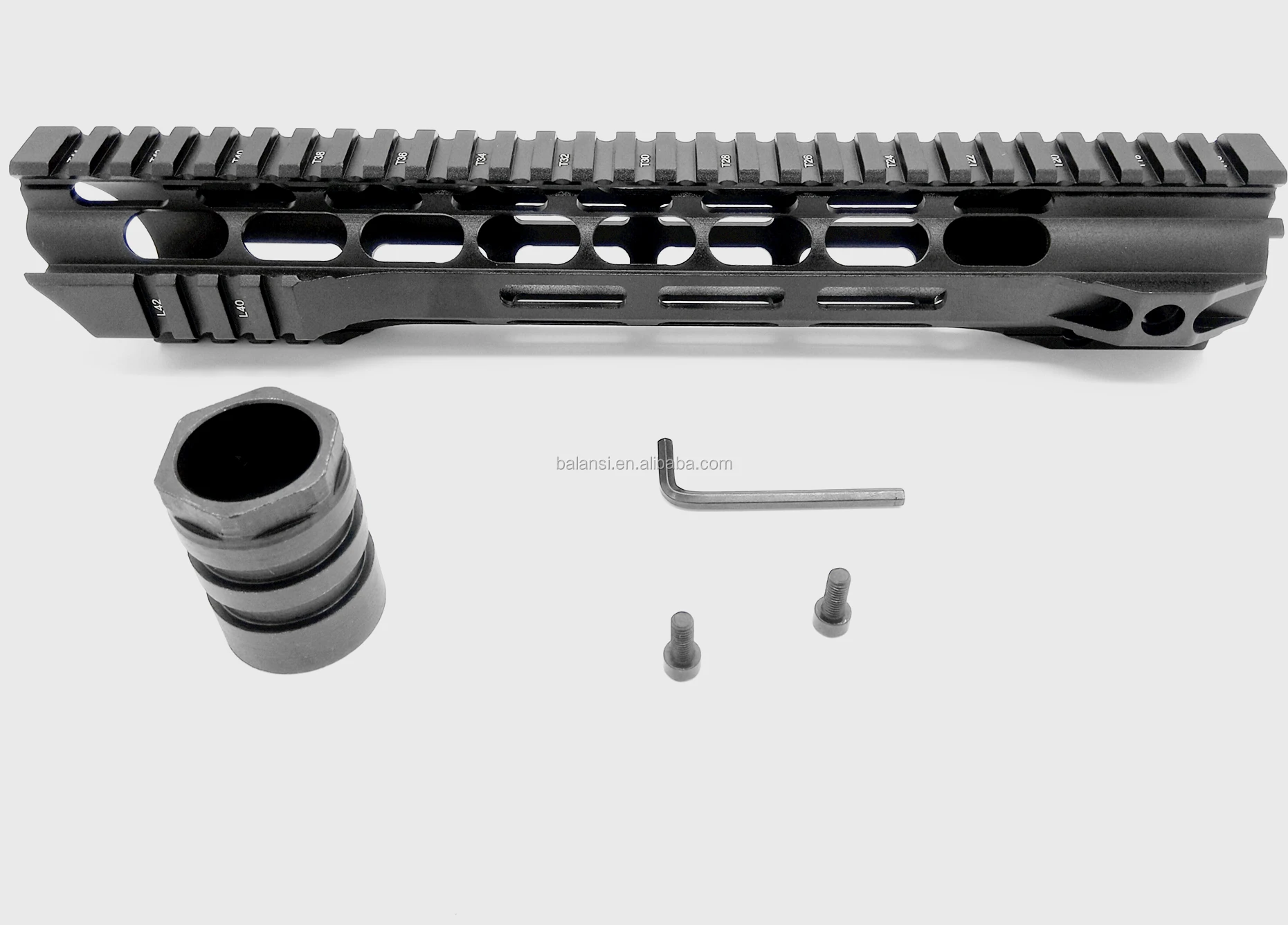 
12 inch MLOK handguard Free Float Super Slim ar 15 Handguard Quad Rail steel nut for M4 M16 