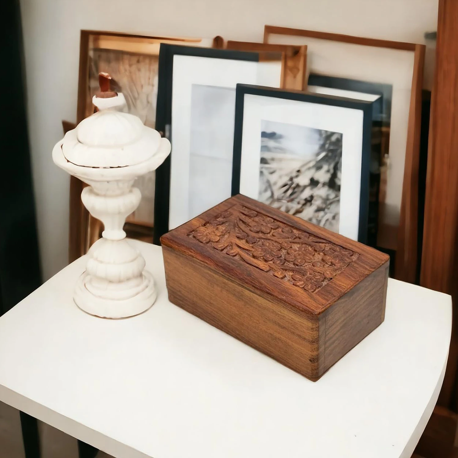 Hot Selling Funeral Small Wooden Pet Ashes Box Cremation Wooden Pet Urn