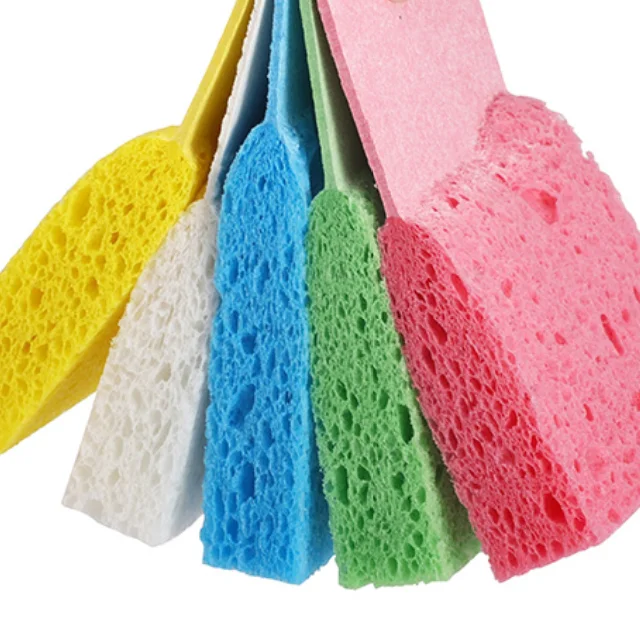 
12PCS Compressed Colorful Kitchen cellulose Sponge Sheet 