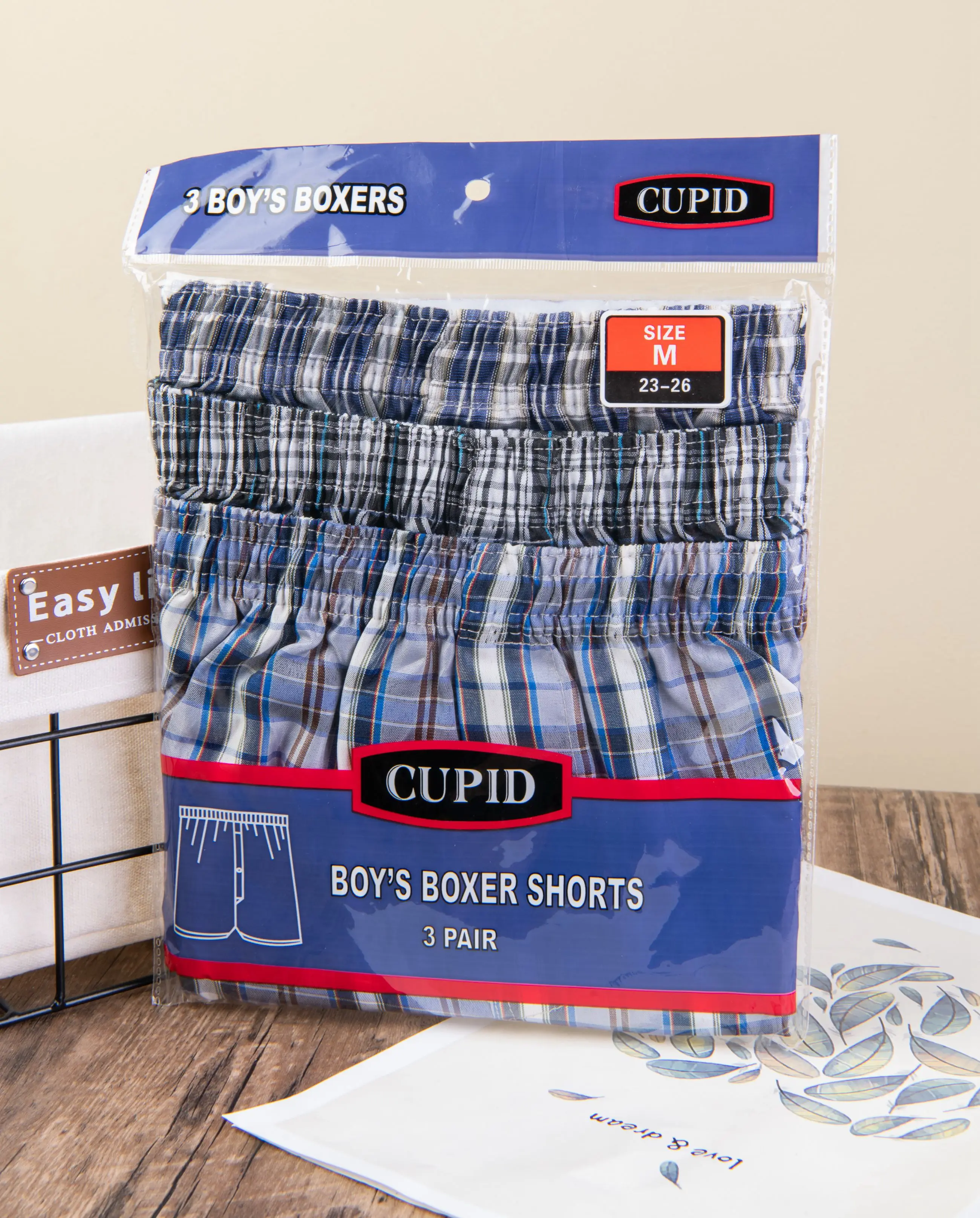 Оптовая продажа Тканые трусы-боксеры для мальчиков