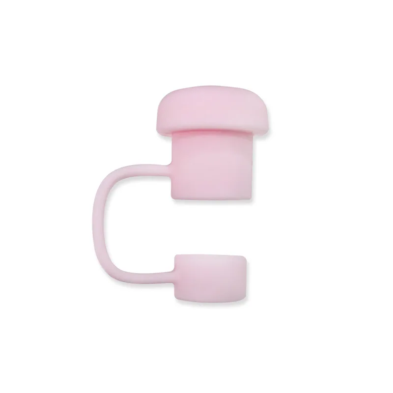 Straw cap Dust proof food grade silicone glass straw plug Stainless steel straw cap