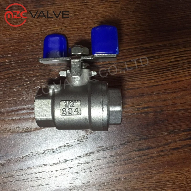 2PC Stainless Steel Threaded Ends 1000PSI BSP Ball valve