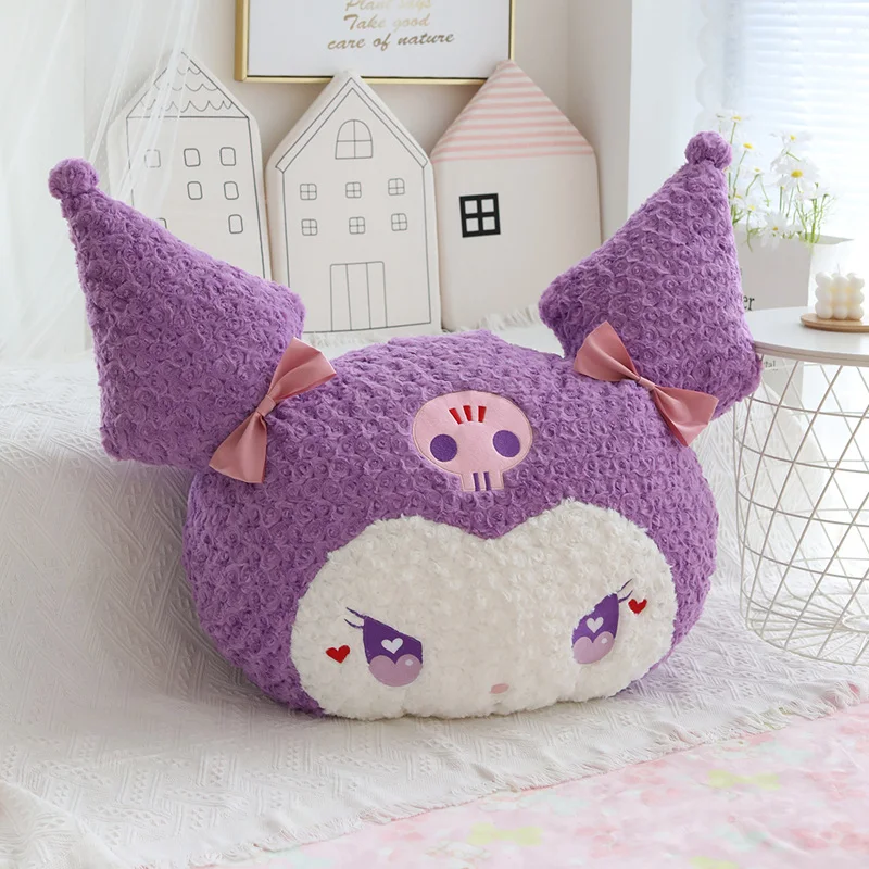 2022 в наличии Новый дизайн мультфильм Sanrio Плюшевая Игрушка Аниме Фигурка Kuromi плюшевая подушка одеяло 2 1
