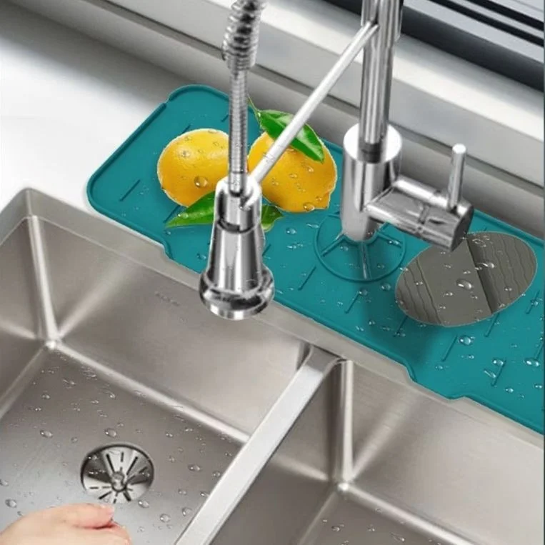 Kitchen Bathroom Counter Sink Water Prevent Absorbent Mat Drying Draining Pads Splash Guard Silicone Faucet Mat