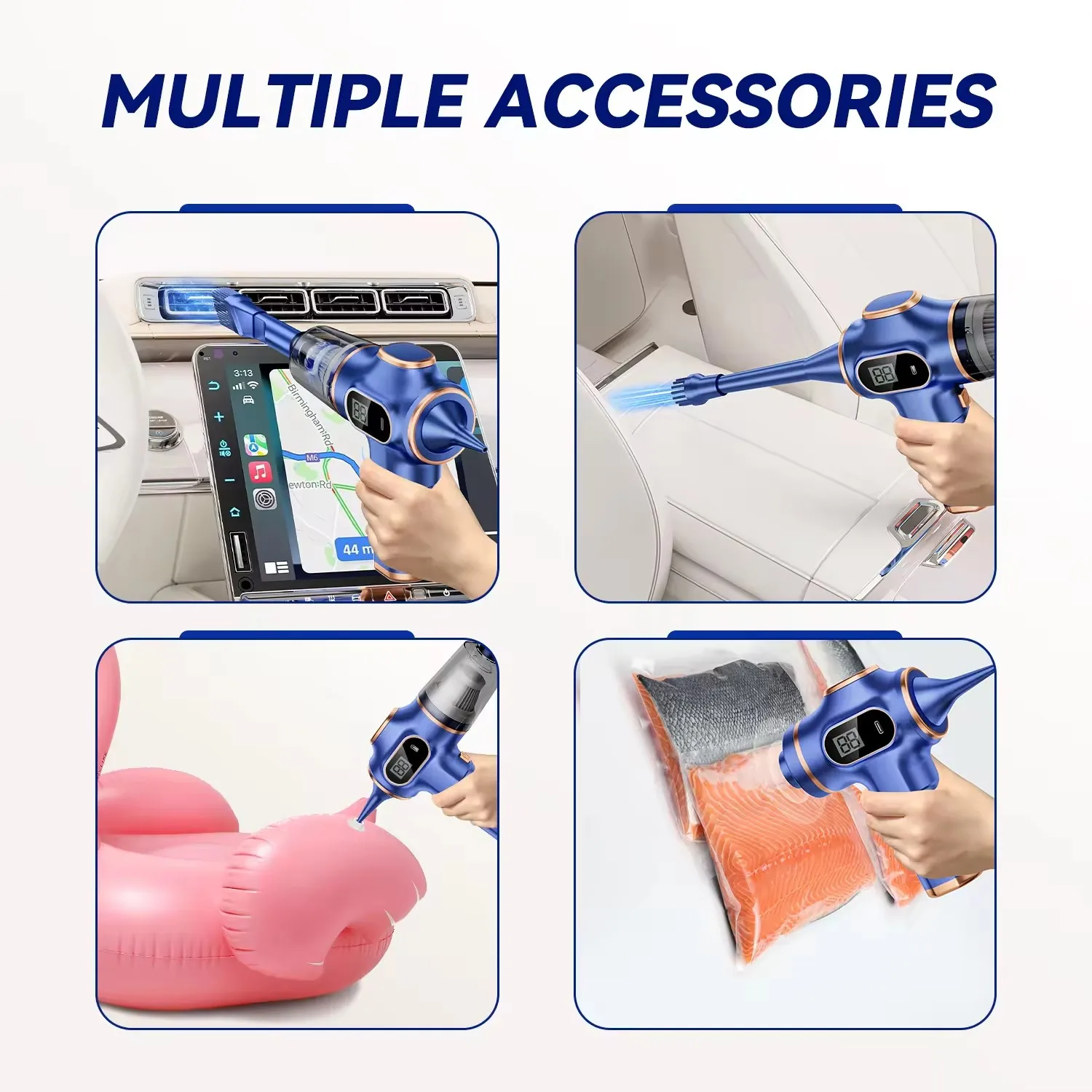 Hot Portable Handheld Blower Vacuum Cleaner with Blowing Suction One Cordless laptop Multifunction Car Vacuum Cleaner