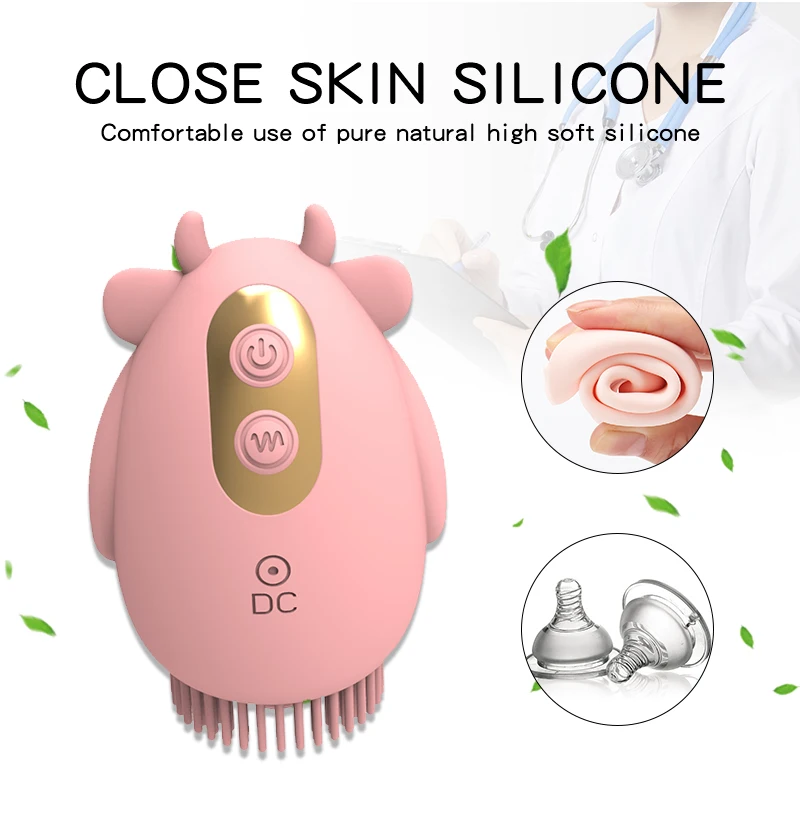 New Arrival Cute Cow Clitoral G-Spot Sucking Vibrator Sex Toys Women Clitoris Stimulator Pussy Breast Massage Sucker