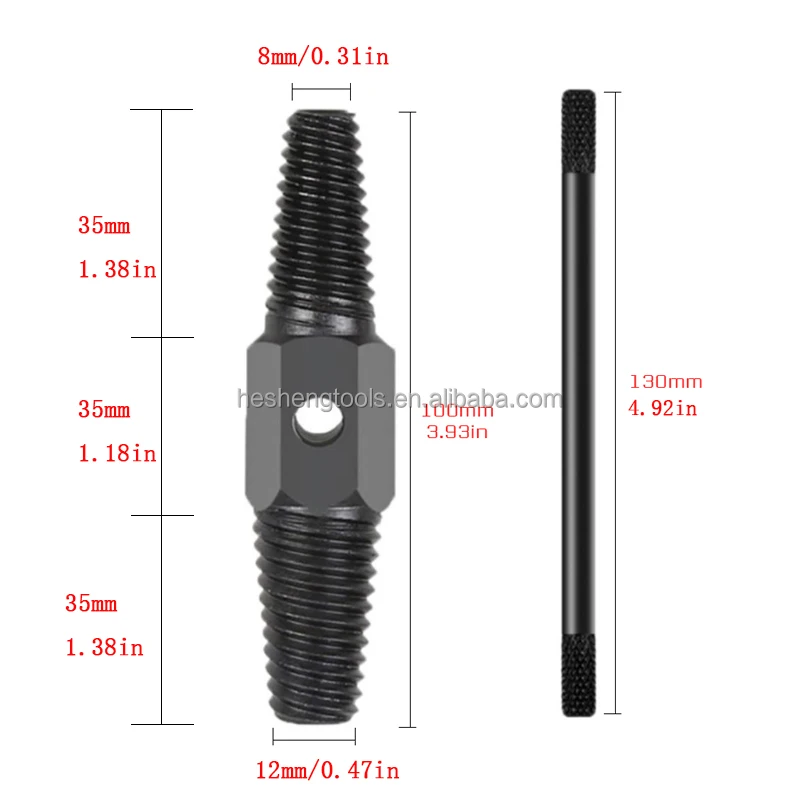Набор для извлечения винтов с двойной головкой 4 дюйма 6 дюймов снятия поврежденных труб проводов болтов водопроводной трубы инструмент удаления сломанных